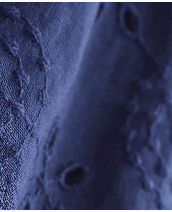 Babyhug Full Sleeves Schifli Top - Navy Blue