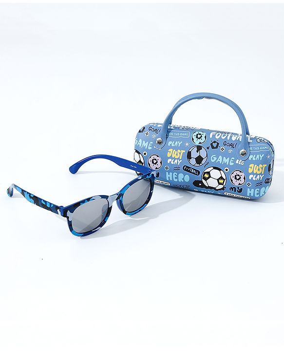 Pine Kids Free Size Sunglasses with Case - Blue