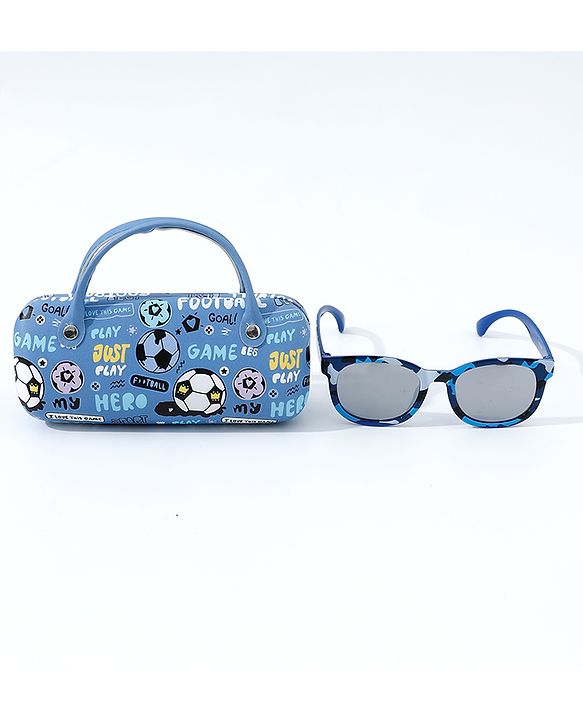 Pine Kids Free Size Sunglasses with Case - Blue