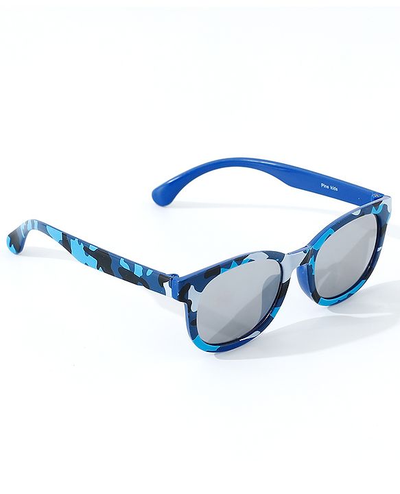 Pine Kids Free Size Sunglasses with Case - Blue
