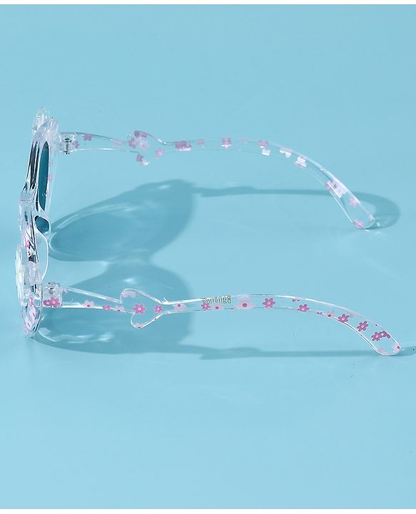 Babyhug Floral Applique Free Size Sunglasses - White