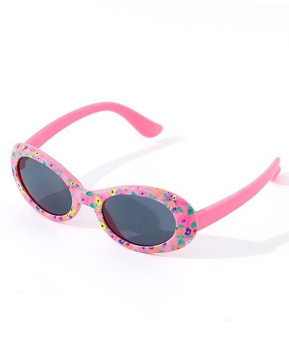 Babyhug Floral Print Free Size Sunglasses - Pink