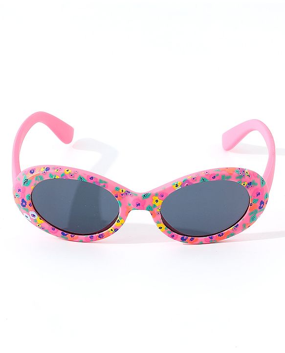Babyhug Floral Print Free Size Sunglasses - Pink
