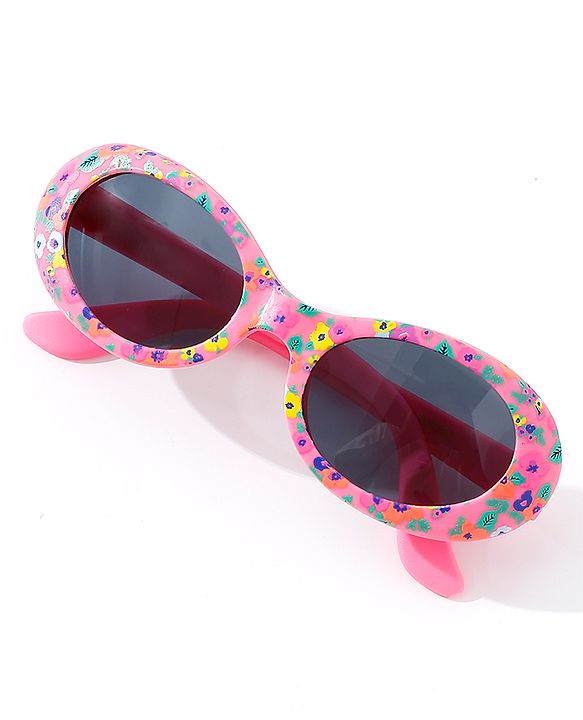 Babyhug Floral Print Free Size Sunglasses - Pink