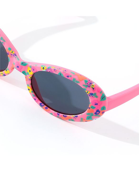 Babyhug Floral Print Free Size Sunglasses - Pink