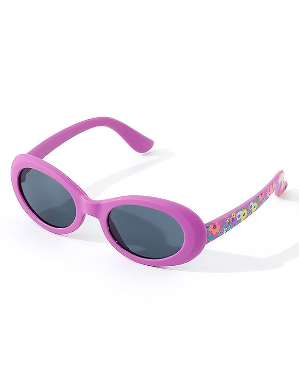 Babyhug Floral Print Free Size Sunglasses - Purple