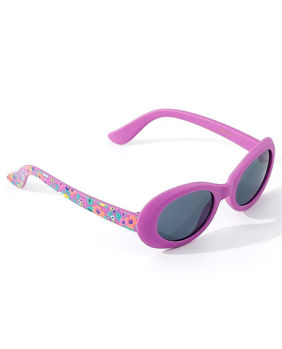 Babyhug Floral Print Free Size Sunglasses - Purple