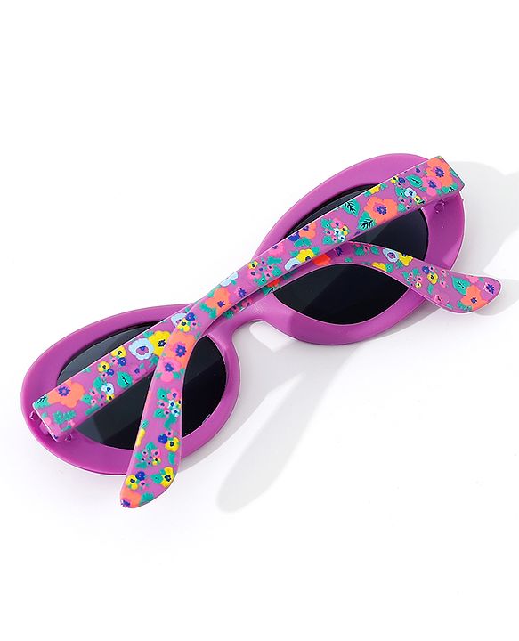 Babyhug Floral Print Free Size Sunglasses - Purple