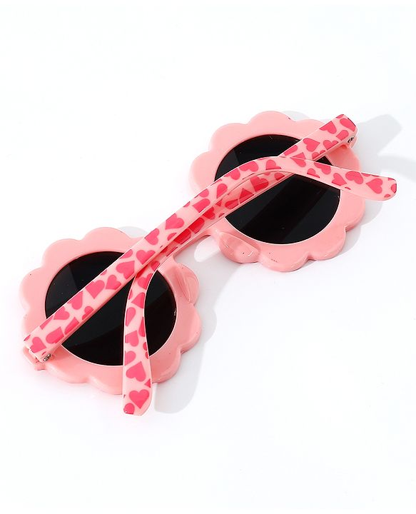 Babyhug Free Size Hearts Print Sunglasses - Pink