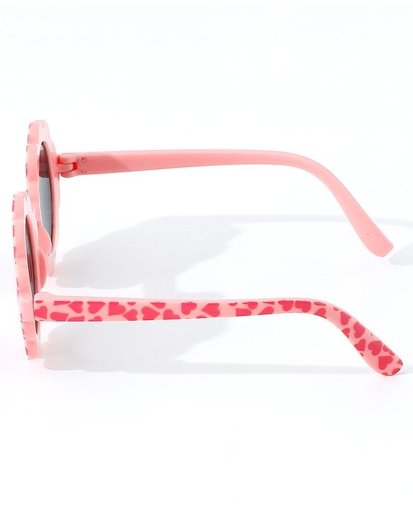 Babyhug Free Size Hearts Print Sunglasses - Pink