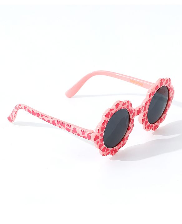 Babyhug Free Size Hearts Print Sunglasses - Pink