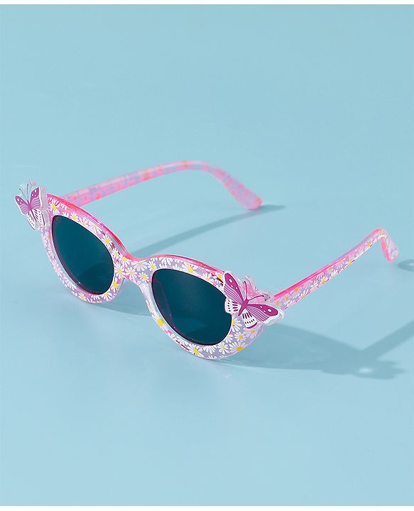 Babyhug Free Size Butterfly Applique Sunglasses - Pink