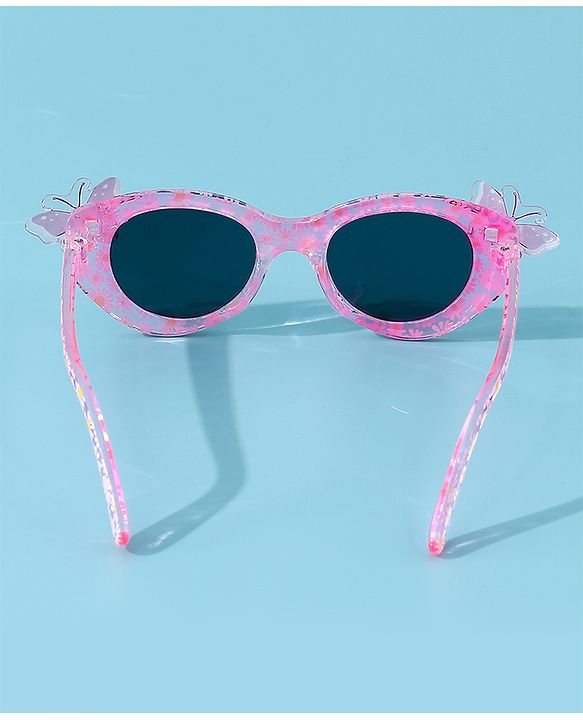 Babyhug Free Size Butterfly Applique Sunglasses - Pink