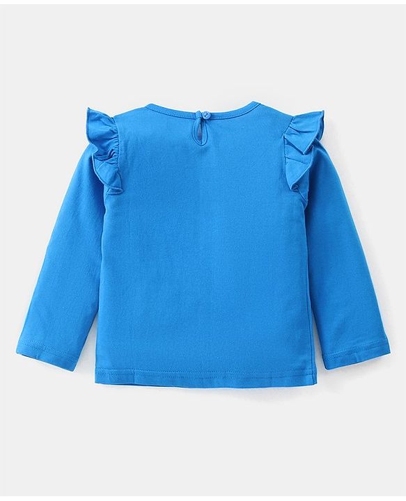 Babyhug Cotton Knit Full Sleeves Top with Floral & Polka Dots Print Pack of 3 - Pink Blue & Dark Pink