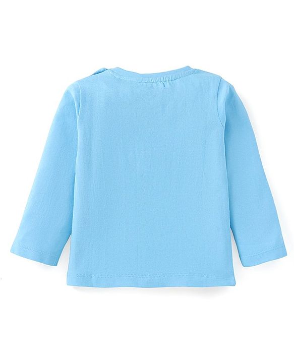 Babyhug Disney Single Jersey Knit Full Sleeves Night Suit With Mickey Mouse Graphics - Light Blue