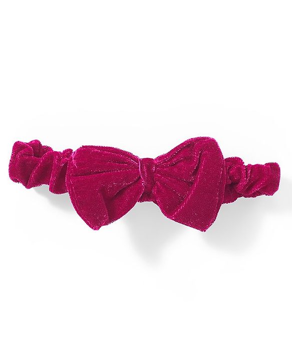 Babyhug Woven Full Sleeves Solid Colour Frock with Stockings & Head Band - Maroon