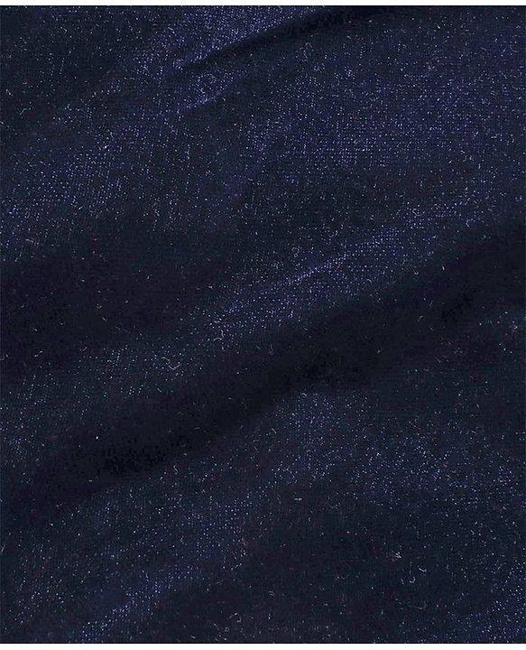 Babyhug Woven Full Sleeves Solid Colour Frock with Stockings & Head Band - Navy Blue