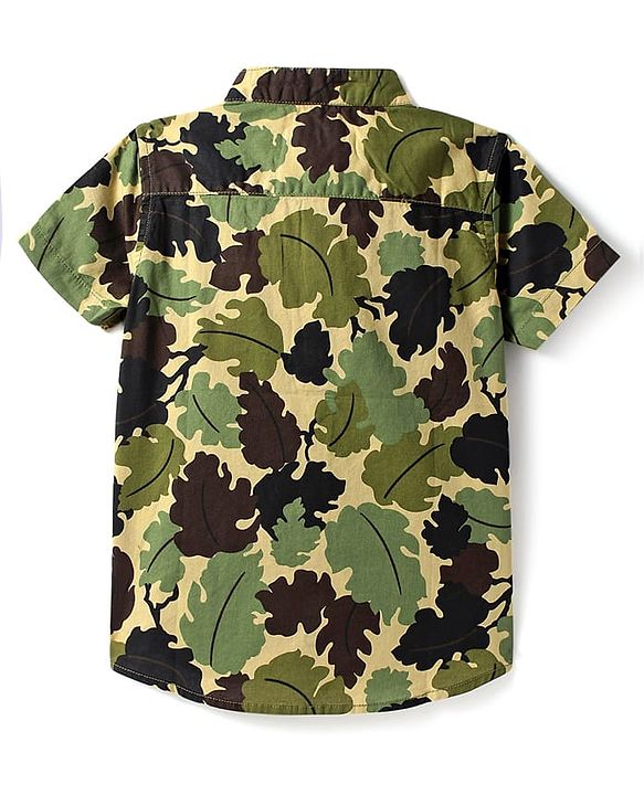 Babyhug Cotton Knit Full Sleeves Tropical Theme Printed Shirt - Green