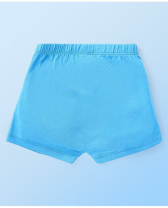 Babyhug Disney Cotton Knit Briefs with Striped &  Mickey Mouse Graphics Pack of 3 - Light Blue & White