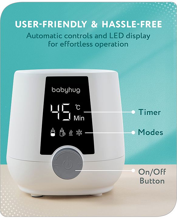 Babyhug 4-in-1 Baby Bottle Warmer cum sterilizer - White