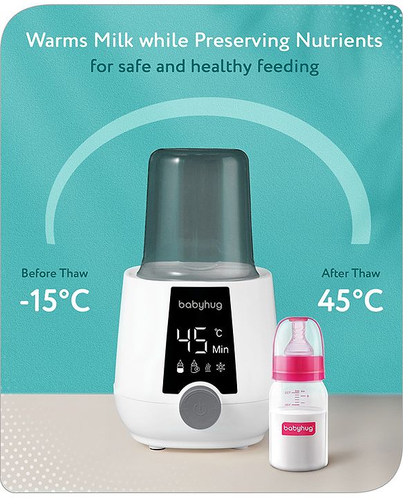 Babyhug 4-in-1 Baby Bottle Warmer cum sterilizer - White