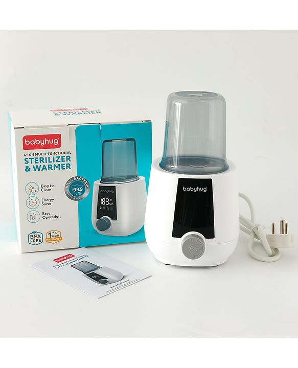 Babyhug 4-in-1 Baby Bottle Warmer cum sterilizer - White