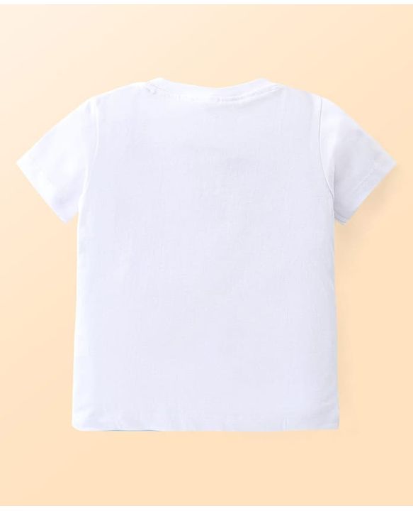 Babyhug Disney Single Jersey Knit Half Sleeves T-Shirt with The Lion King Print and Ombre effect - White