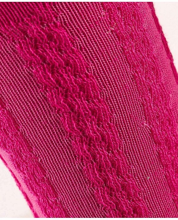 Cute Walk by Babyhug Knit Antibacterial Footed Tights Cable Knit Design - Pink