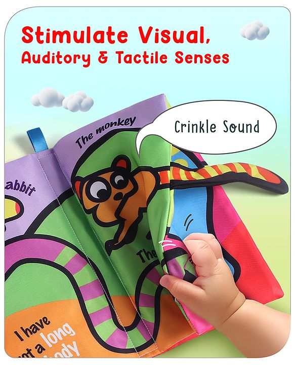 Babyhug Animal Tail Cloth Book - English
