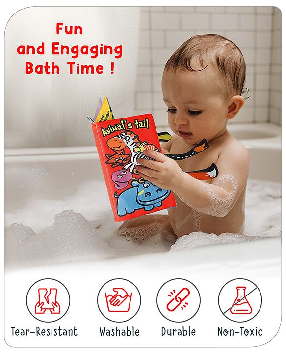 Babyhug Animal Tail Cloth Book - English