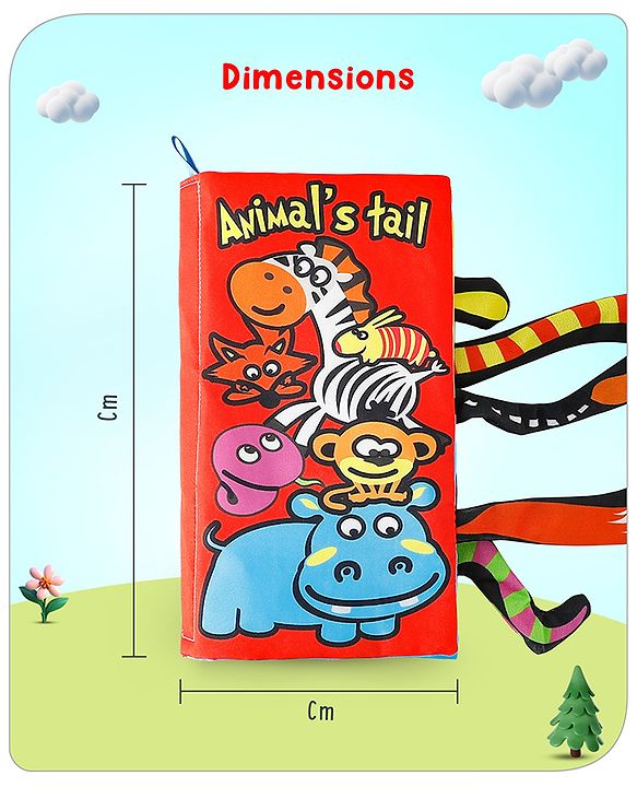 Babyhug Animal Tail Cloth Book - English