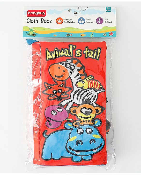Babyhug Animal Tail Cloth Book - English