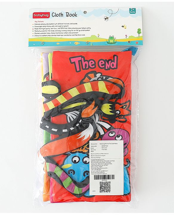 Babyhug Animal Tail Cloth Book - English