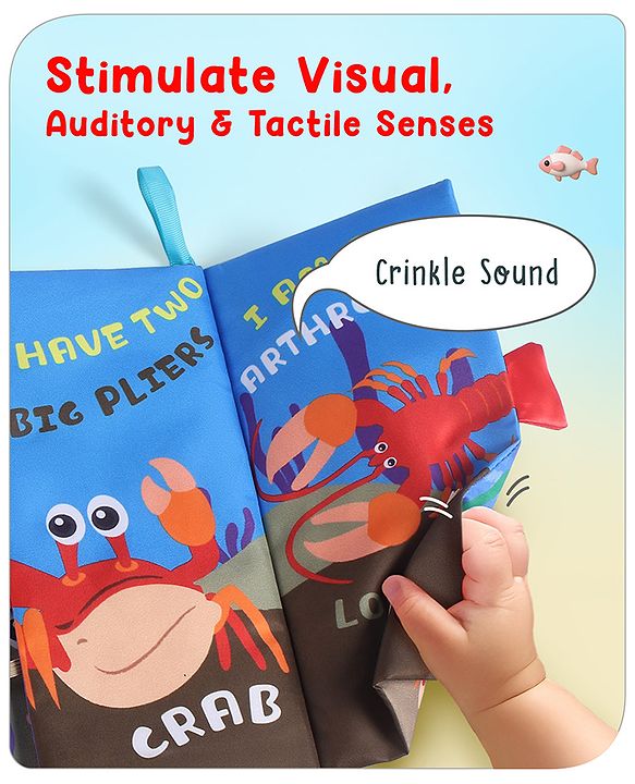 Babyhug Animal Tail Cloth Book - English