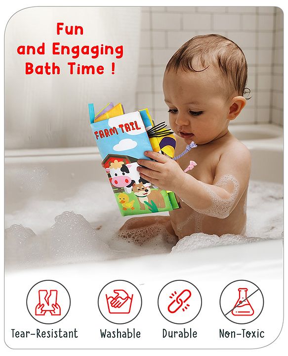 Babyhug Animal Tail Cloth Book - English