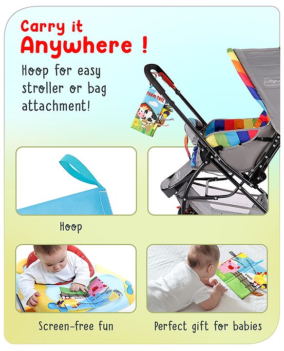 Babyhug Animal Tail Cloth Book - English