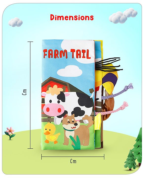 Babyhug Animal Tail Cloth Book - English