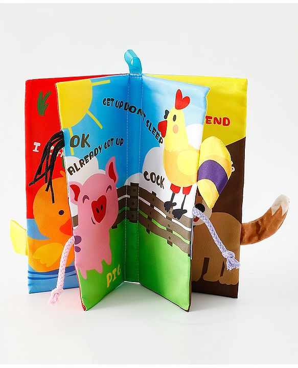 Babyhug Animal Tail Cloth Book - English