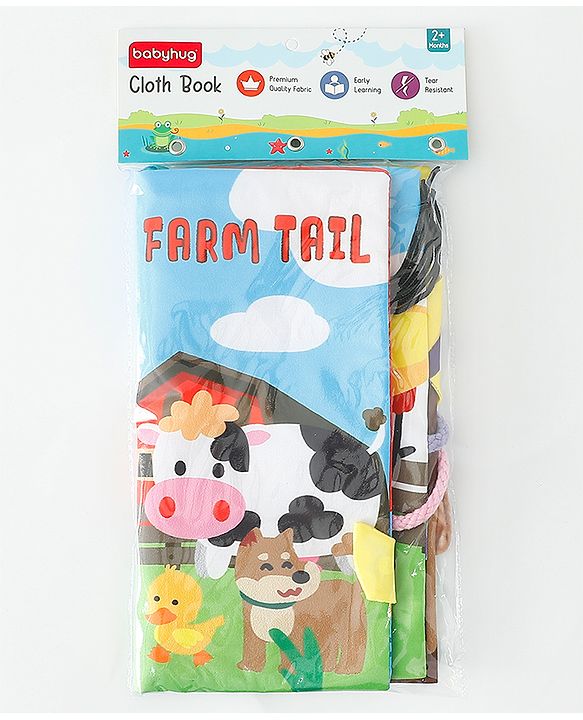 Babyhug Animal Tail Cloth Book - English
