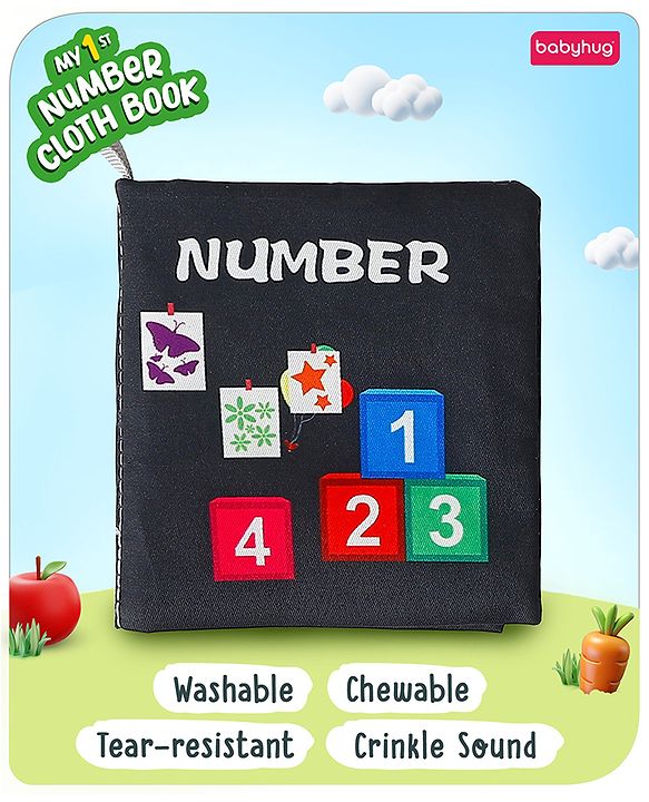 Babyhug My 1st Number Cloth Book - English