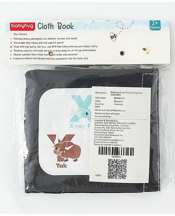 Babyhug My 1st Number Cloth Book - English