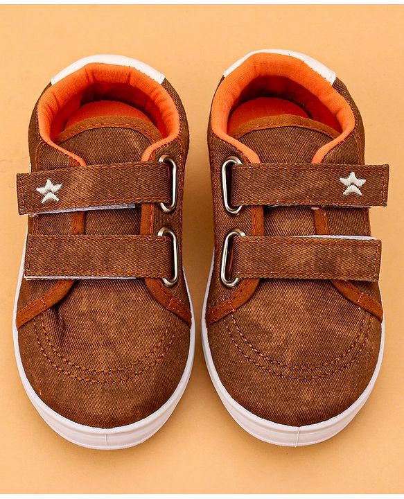 Cute Walk by Babyhug Casual Shoes With Velcro Closure Text Print - Brown