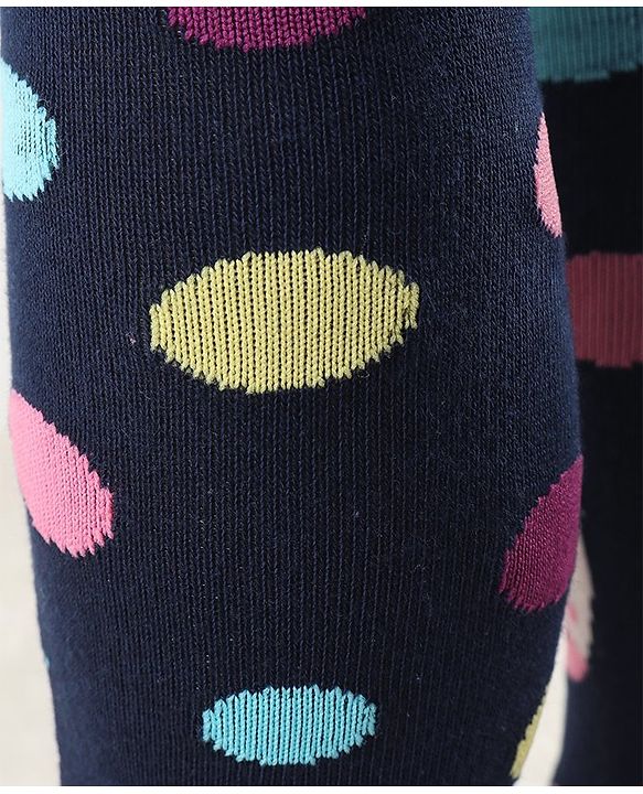 Cute Walk by Babyhug Antibacterial Footie Tights with Unicorn Design - Navy