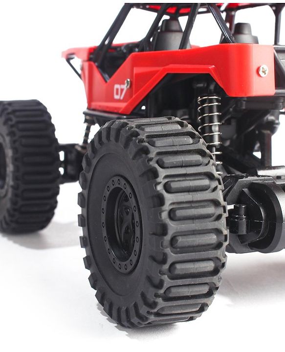 Babyhug Off Roader 1:18 Four Funtions Red Rechargeable Rock Crawler RC Car|Big Rubber Wheels|Range Upto 70 Ft.|Shock Absorbers|BIS certified|Gifting Toy