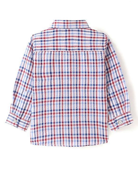 Babyhug Cotton Woven Full Sleeves Checkered Shirt - Multicolor