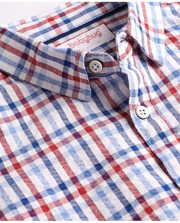 Babyhug Cotton Woven Full Sleeves Checkered Shirt - Multicolor