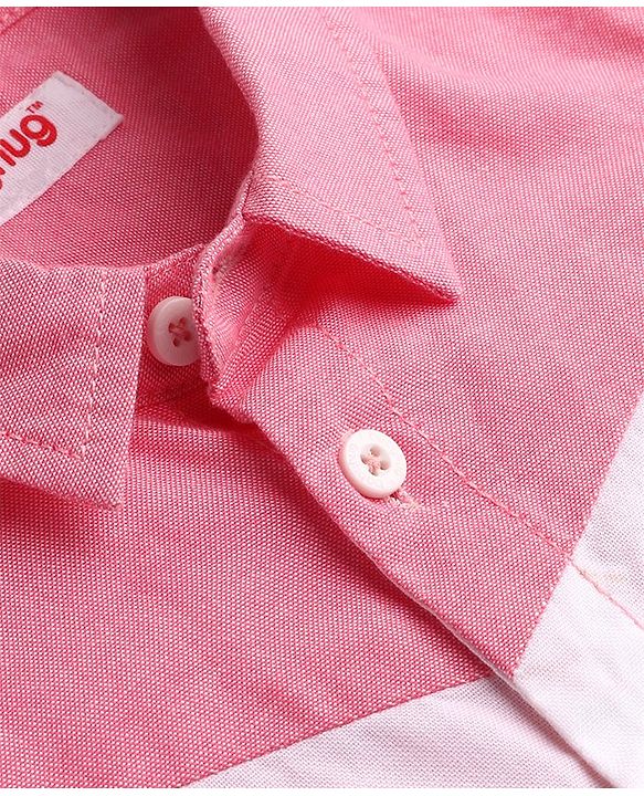 Babyhug Cotton Woven Full Sleeves Regular Collar Solid Colour Shirt - Multicolor