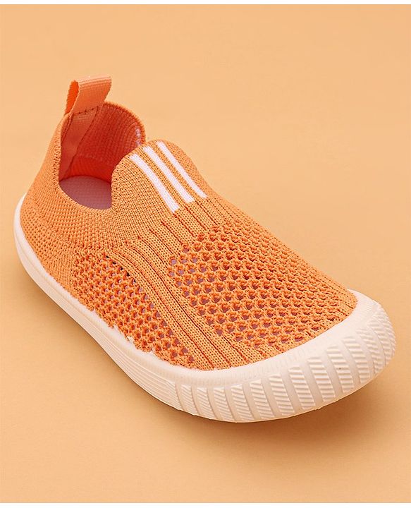 Cute Walk by Babyhug Solid Slip-on Casual Shoes - Orange