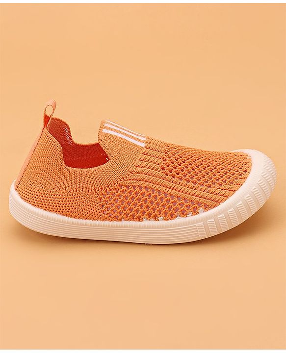 Cute Walk by Babyhug Solid Slip-on Casual Shoes - Orange