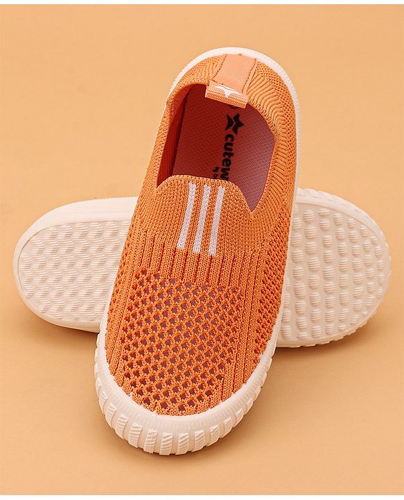Cute Walk by Babyhug Solid Slip-on Casual Shoes - Orange